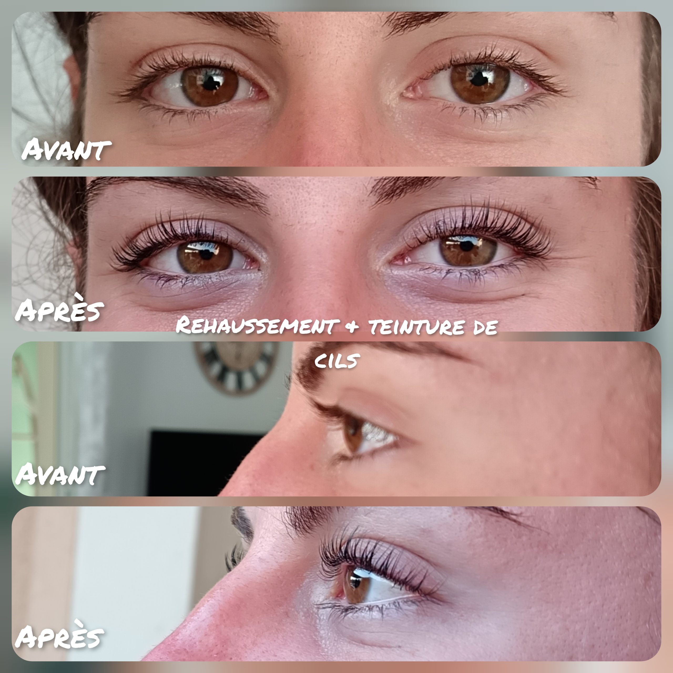 Réhaussement et teinture de cils